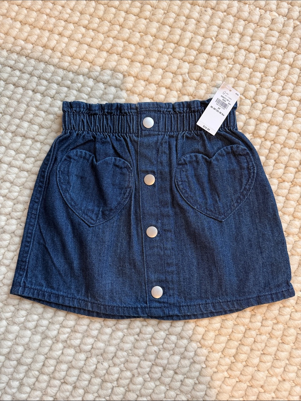 Old Navy elastic waist denim skirt, size 3T